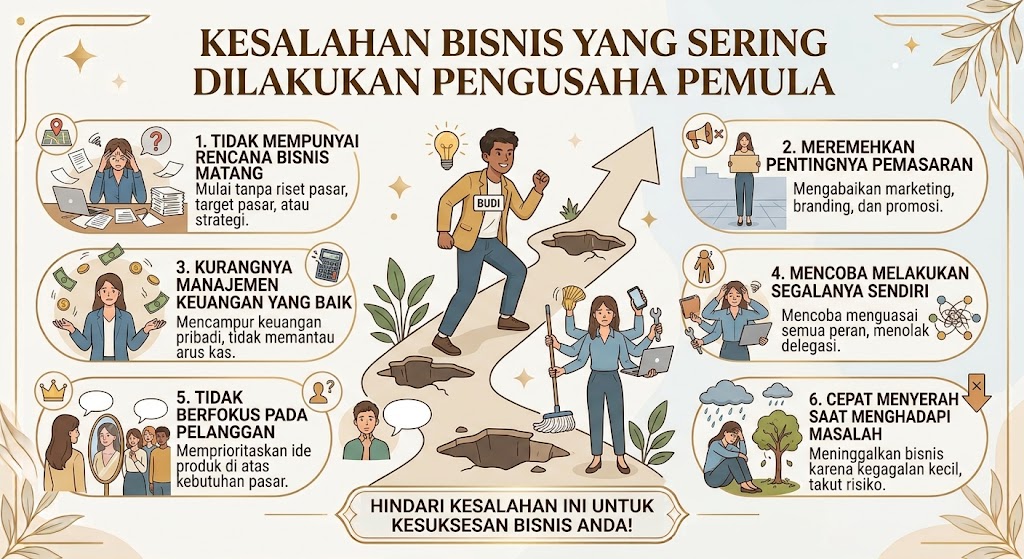 Kesalahan Bisnis yang Sering Dilakukan Pengusaha Pemula